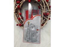 Stickdatei - Pinguine mit Tannenbaum